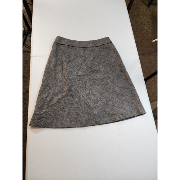 Rafaella Petites Womens 8P Gray Black Wool Blend Classic Straight Career Skirt - Picture 3 of 5